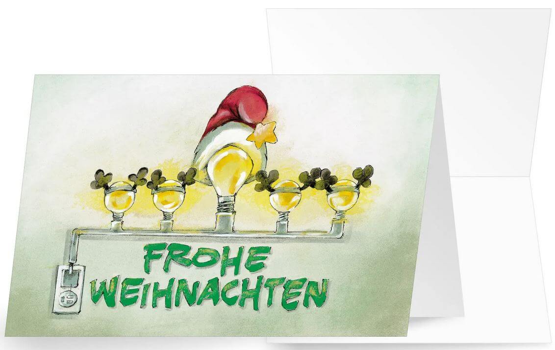 Lustige Weihnachts-Branchenkarte für Elektrik-Installation, Elekro-Fachgeschäft mit Gruß