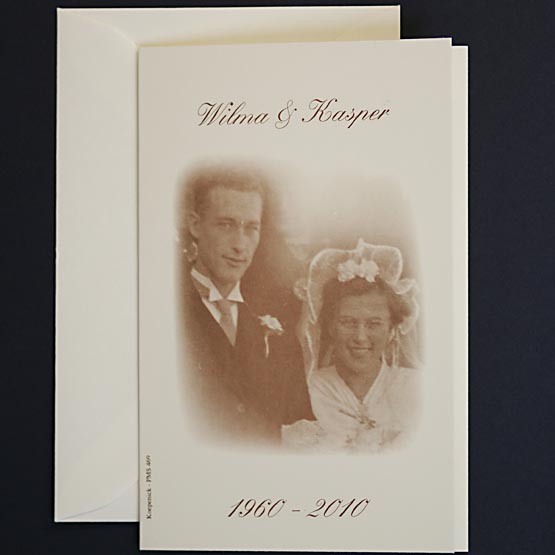 Blankokarte exj5967 als Beispiel für Goldene Hochzeit mit Fotodruck