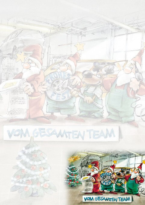 Lustiger Branchen-Weihnachtsbrief für KFZ-Werkstatt, Autoreparatur und Autohaus, DIN A4