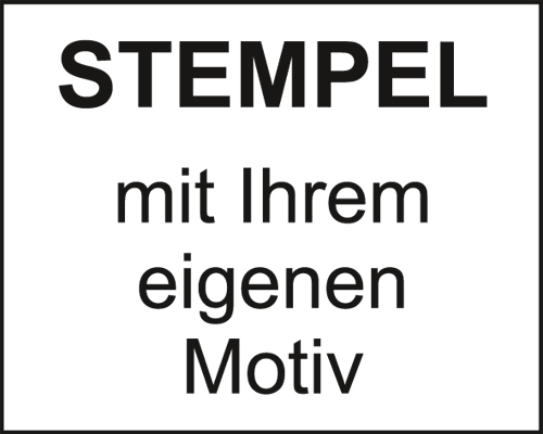 Individueller Holz-Stempel mit Ihrem eigenen Motiv 50x40 mm