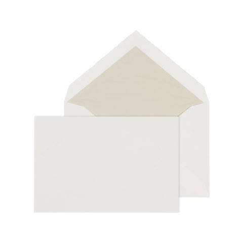 Briefumschlag 12x18,5 cm Büttenpapier creme (mit beigefarbenem Futter) mit Nassklebung