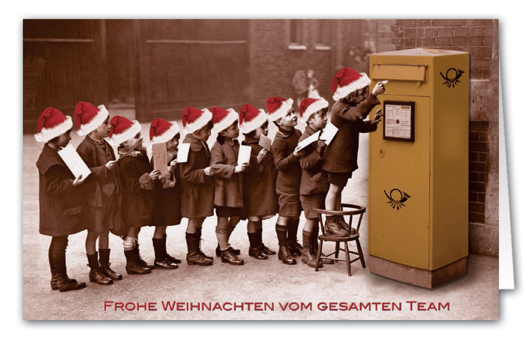 Weihnachts-Spendenkarte zugunsten Ärzte ohne Grenzen e.V.  Weihnachtspost an das Christkind