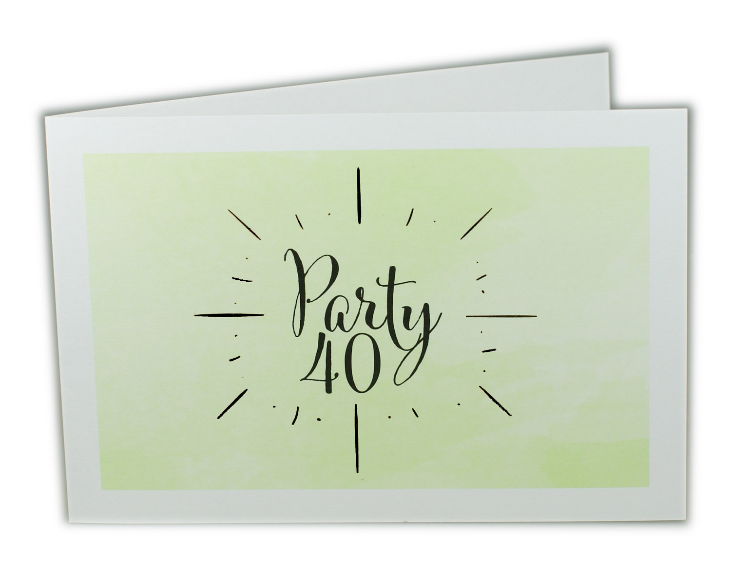 Blankokarte weiß Einladung 40. Geburtstag