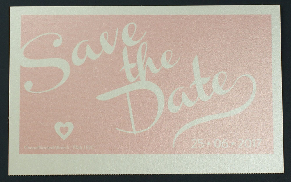 Blankokarte/Save the Date Karte 13,5x8,5 cm perlmutt met. 2 Stk