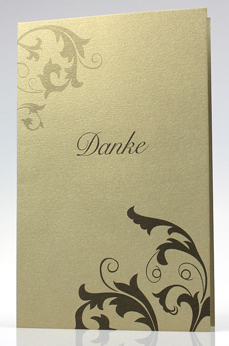 Dankkarte altgold metallic Ornament pr8722378