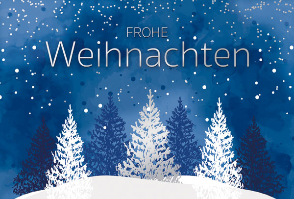 Samtige Weihnachtskarte mit Soft-Touch Oberfläche und Spende für Deutsches Kinderhilfswerk