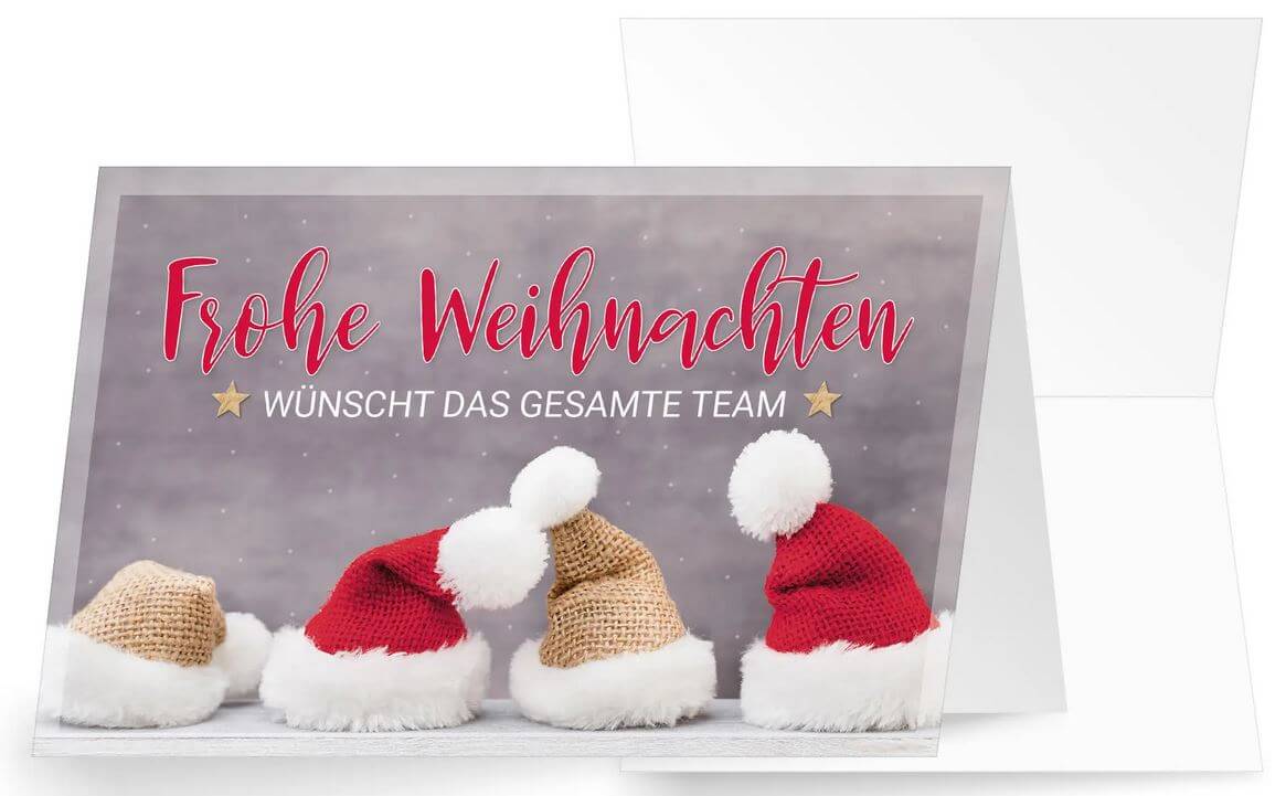 Humorvolle Firmen-Weihnachtskarte mit Spendenzweck zugunsten Ärzte ohne Grenzen