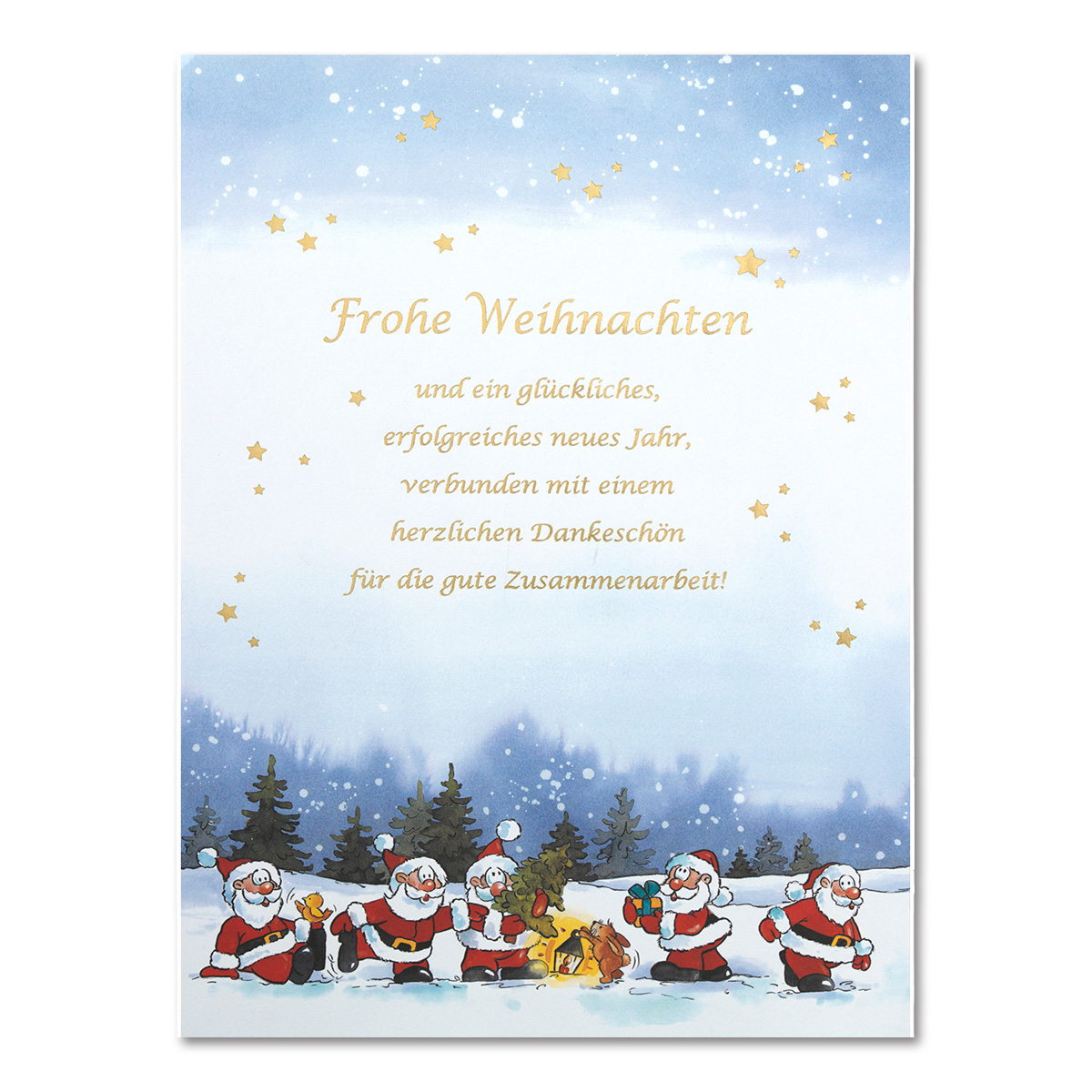 Weihnachtbriefbogen mit Dank für Zusammenarbeit