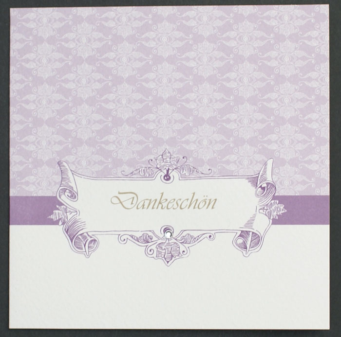 Dankkarte, Menükarte, Einladungskarte mit Kunstdiamant fc551407