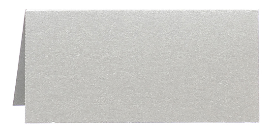 Blankokarte / Tischkarte 8,5x4 cm silber metallic