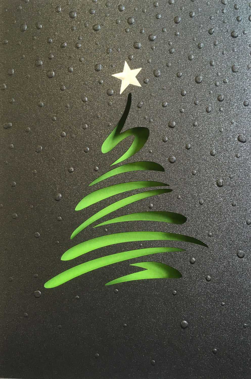 Weihnachtskarte abstrakter Weihnachtsbaum - Spendenanteil Deutsche Alzheimer Gesellschaft e.V.
