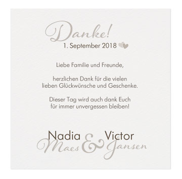 Blankokarte / Dankkarte / Save-the-Date-Karte creme quadratisch 12x12 cm