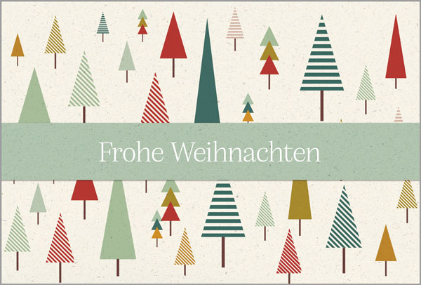 Charity-Weihnachtskarte mit Gruß "Frohe Weihnachten" und Spende: Deutsches Kinderhilfswerk e.V.