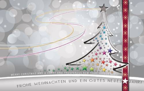 Weihnachtskarte "Farbenschimmer" zugunsten der Deutschen Kinderkrebsstiftung