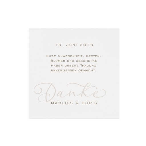 Dankkarte /Save the Date Karte creme