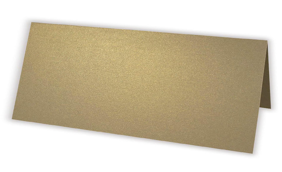 Goldene Namen-Platzkarte, Tischkarte aus 250g altgoldenem Metallickarton