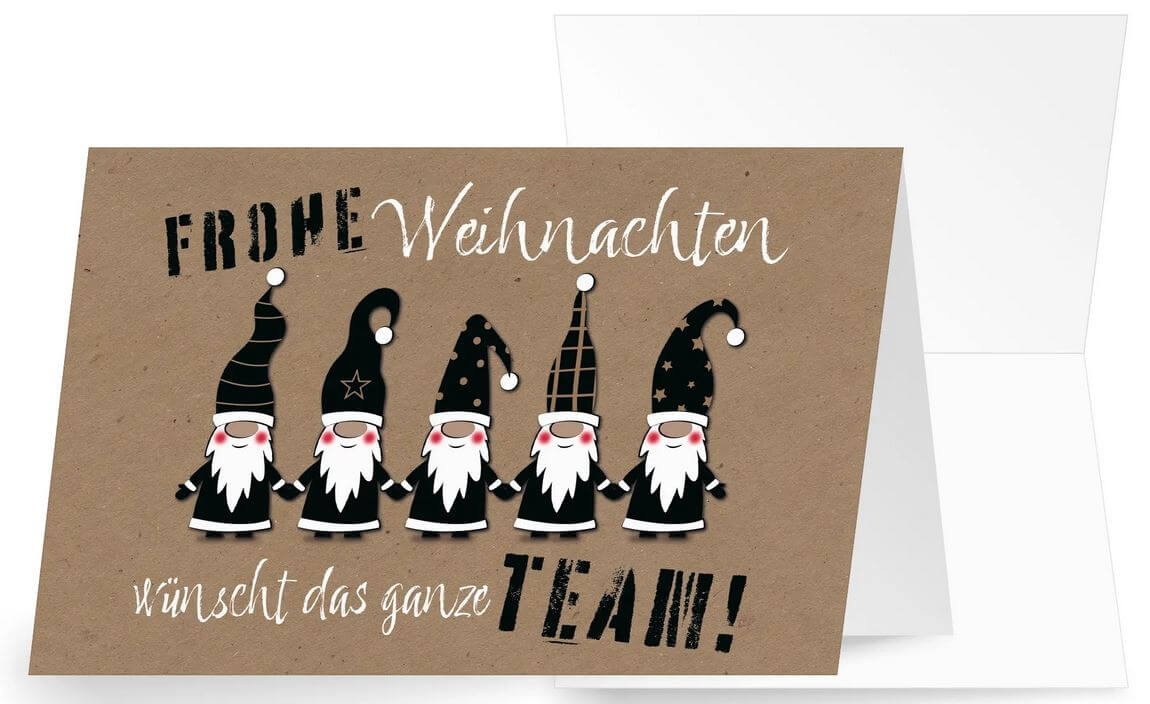 Lustige Firmen-Weihnachtskarte mit Teamgruß und Spende für Ärzte ohne Grenzen