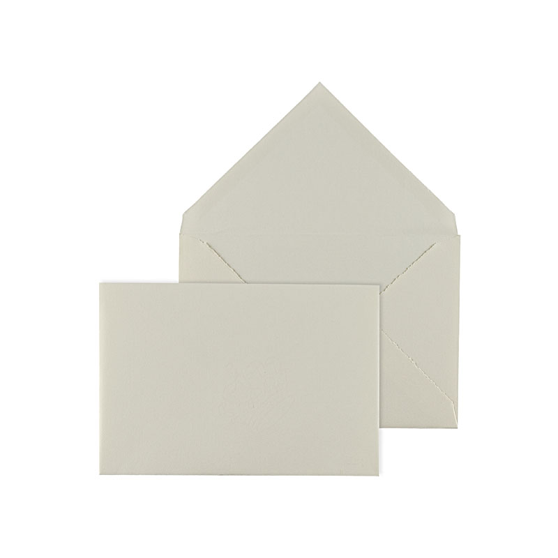 Briefumschlag 10,2x14,7 cm Büttenpapier creme (ohne Futter) mit Nassklebung