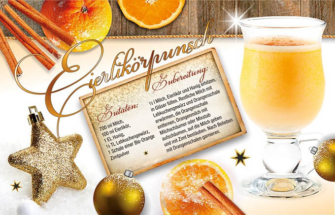 Rezept-Duft-Weihnachtskarte Eierlikörpunsch