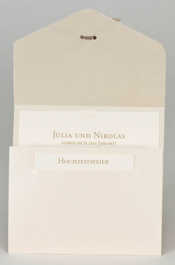 Pocket-Einladungskarte mit eingesteckten Einlegekarten für Hochzeit, Goldene Hochzeit, Silberhochzeit