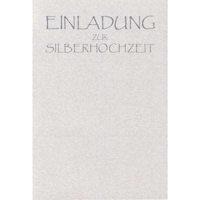 Einladungskarte blanko 11,5x16,8 cm silbermetallic fcsw2452203