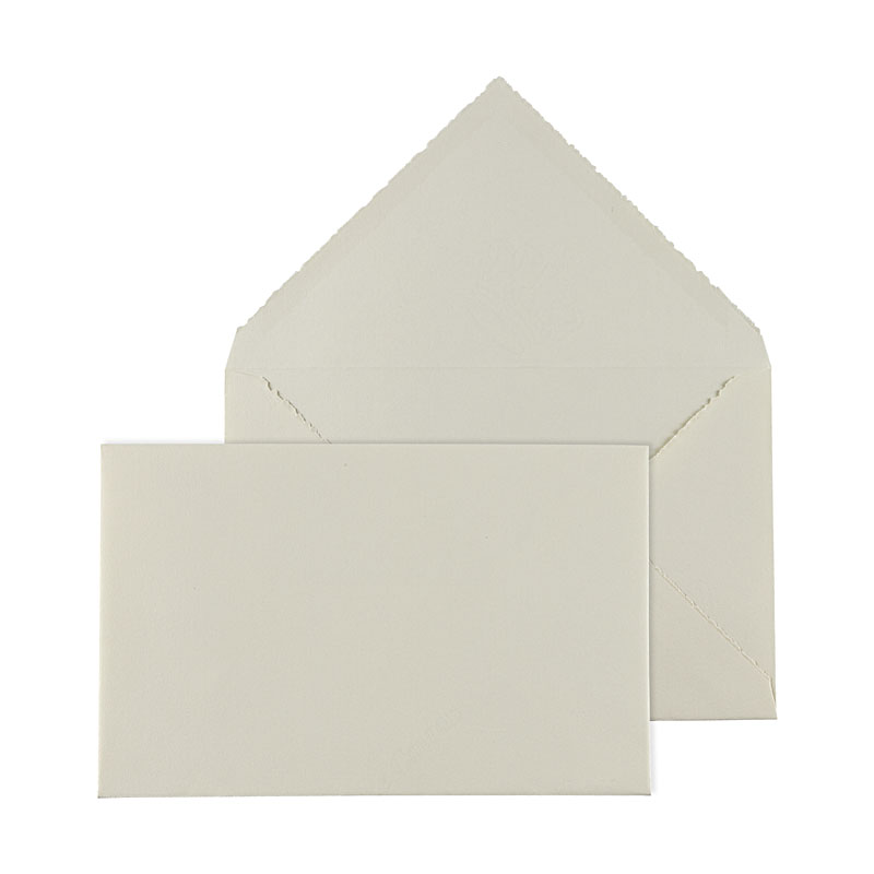 Briefumschlag 12x18,5 cm Büttenpapier creme (ohne Futter) mit Nassklebung