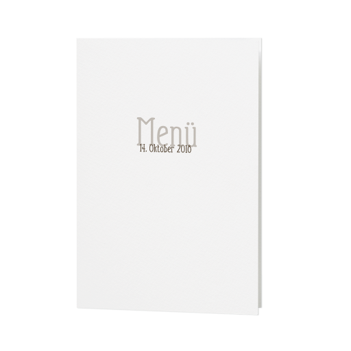 Menükarte creme mit Schriftzug Menu