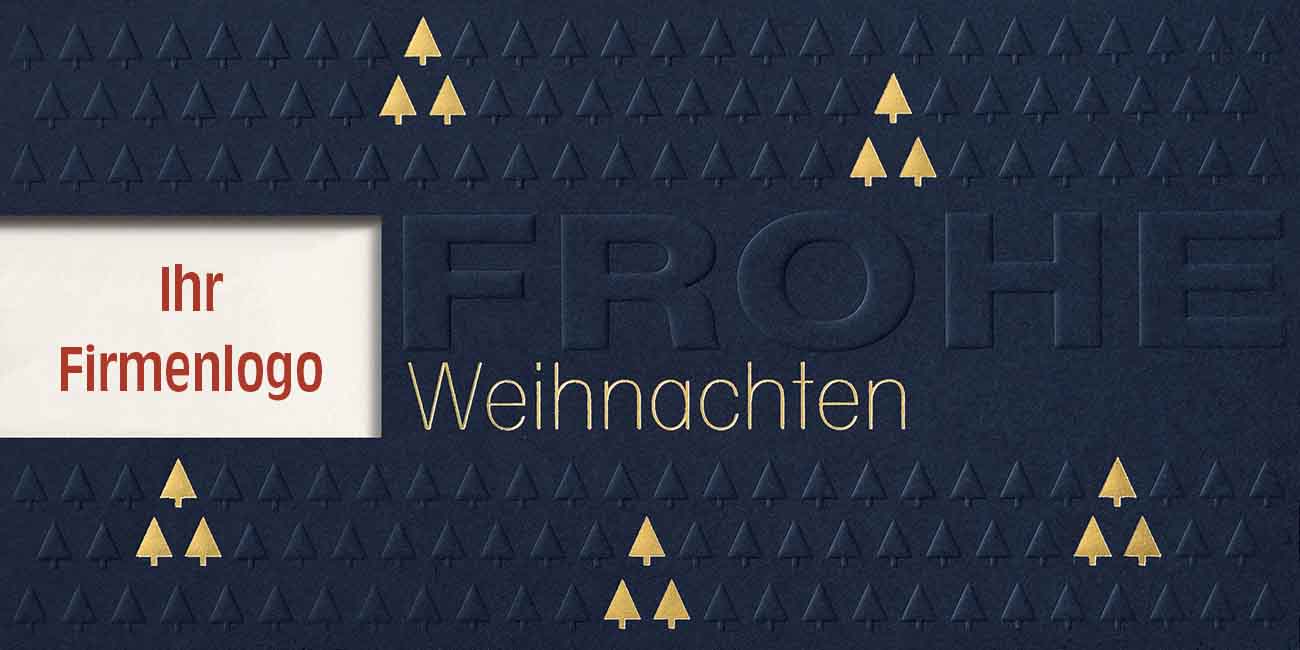 Geschäftliche Weihnachtskarte mit Fensterstanzung für den Eindruck Ihres Firmenlogos