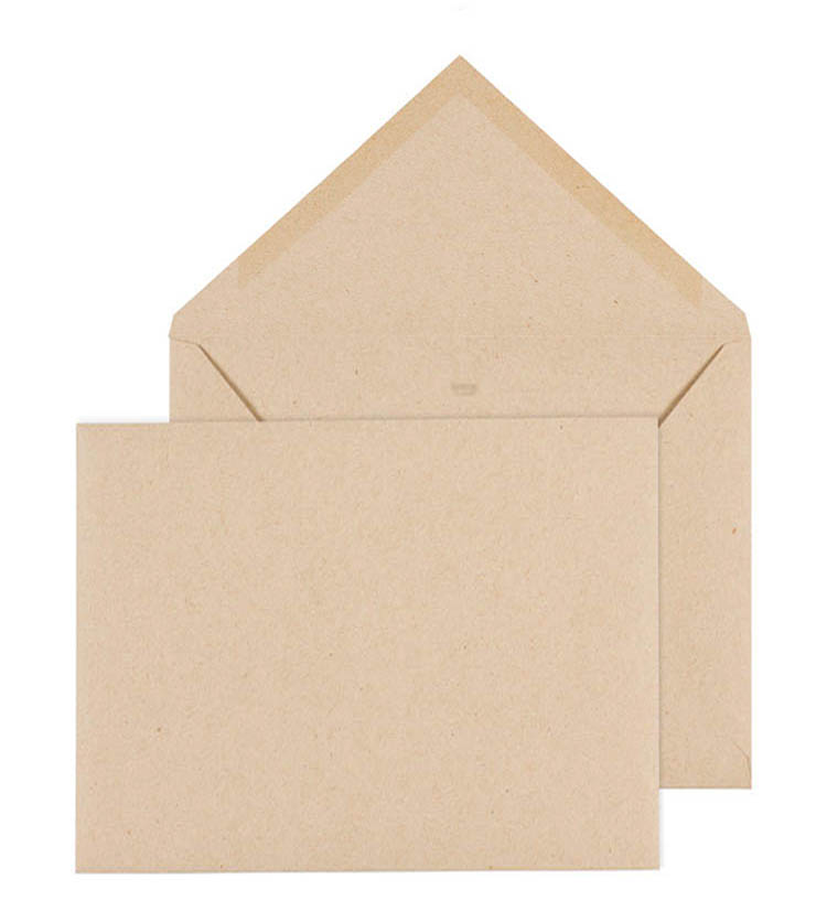 Briefumschlag 14 x 12,5 cm Eco naturbraun recycling Kraftpapier