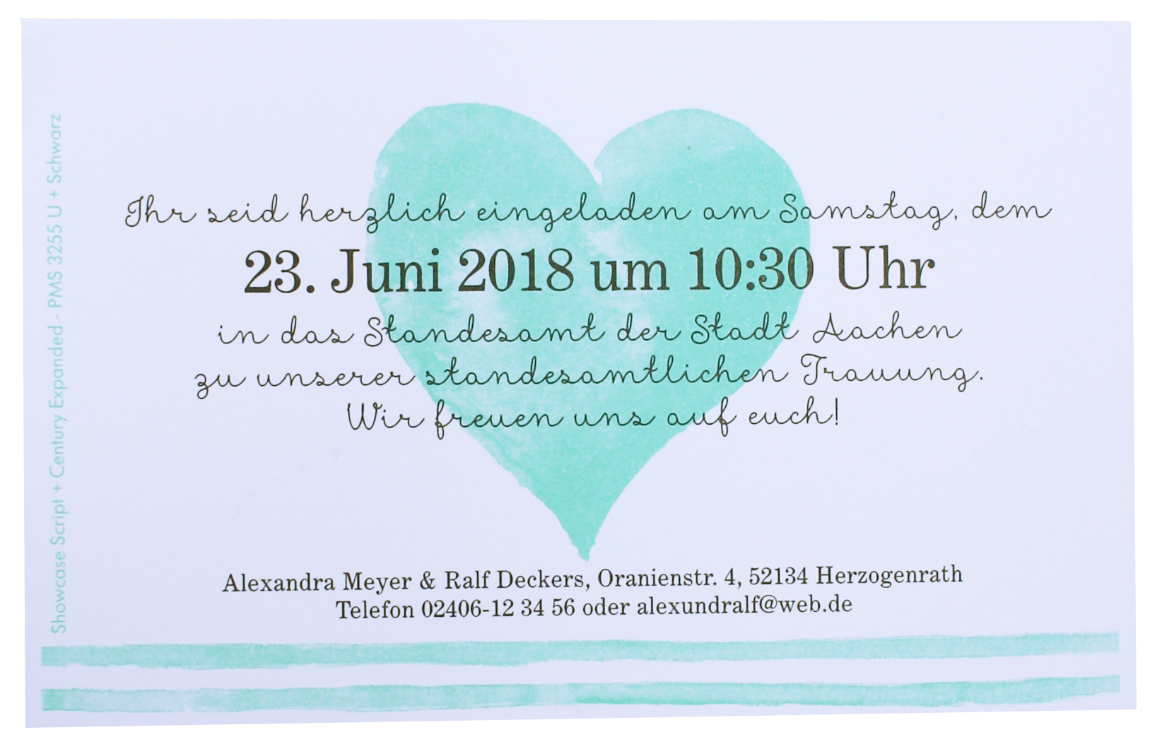 Blankokarte / Save the Date-Karte 13,5x8,5 cm weiß