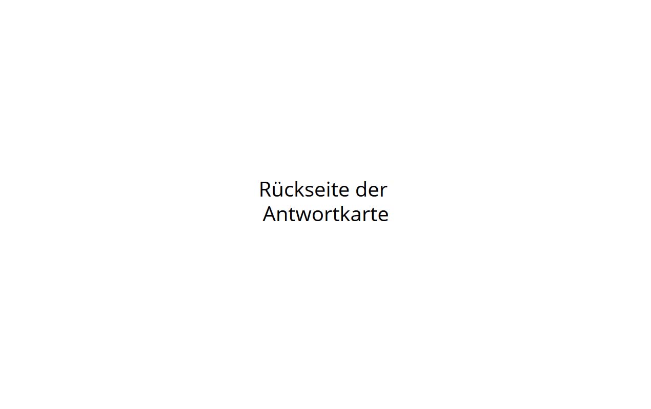 Rückseite der Antwortkarte