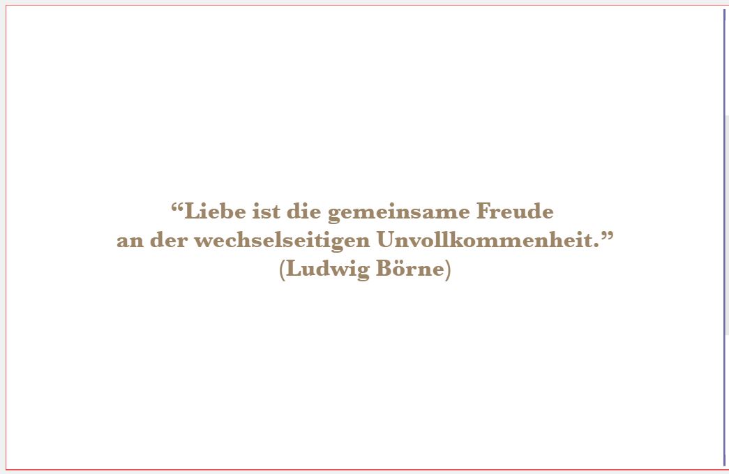 Zitat von Ludwig Börne auf Rückseite von der Einladungskarte zum 50-jährigen Ehejubiläum