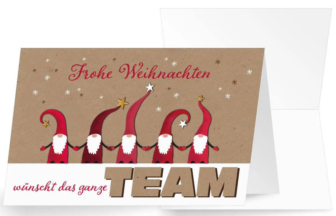 Lustige Firmen-Spendenkarten für Ärzte ohne Grenzen mit kleinen Weihnachtswichteln 