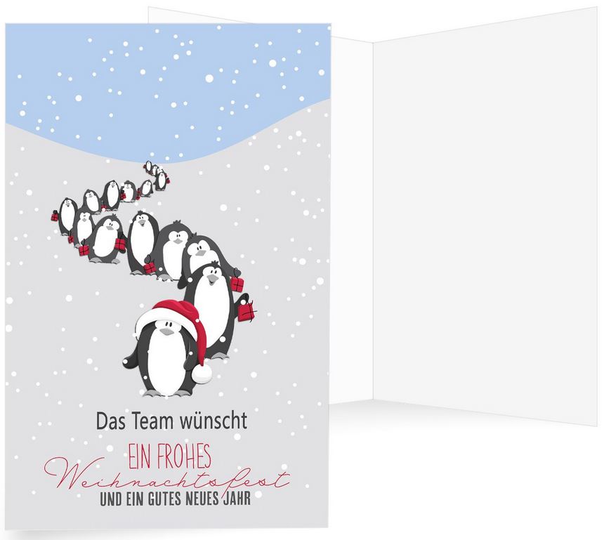 Putzige Team-Weihnachtskarte für Firmen mit Spendenzweck zugunsten Ärzte ohne Grenzen