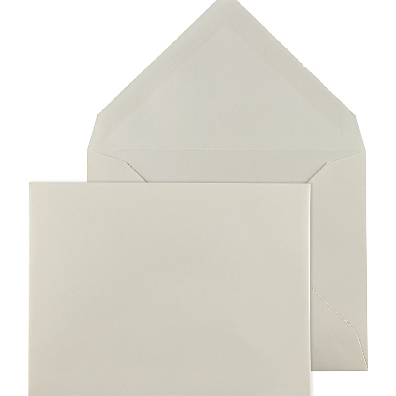 Briefumschlag 16,5x20,7 cm Büttenpapier creme (ohne Futter) mit Nassklebung