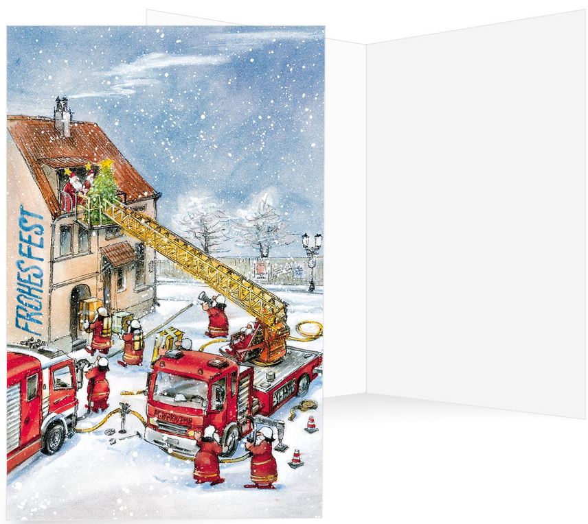 Branchen-Weihnachtskarte Für Freiwillige Feuerwehr, Berufsfeuerwehr Und ...