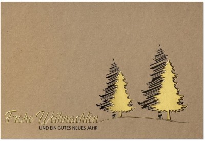 Natürliche Weihnachtskarte aus umweltfreundlichem Graspapier mit