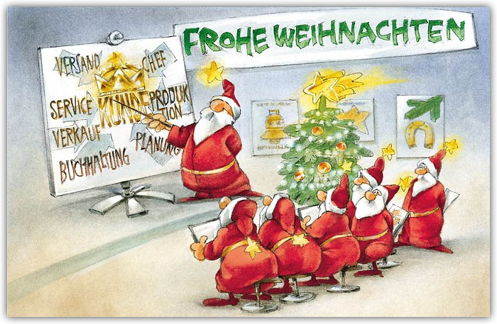 Humorvolle Weihnachtskarte für Unternehmen und Firmen aller Art